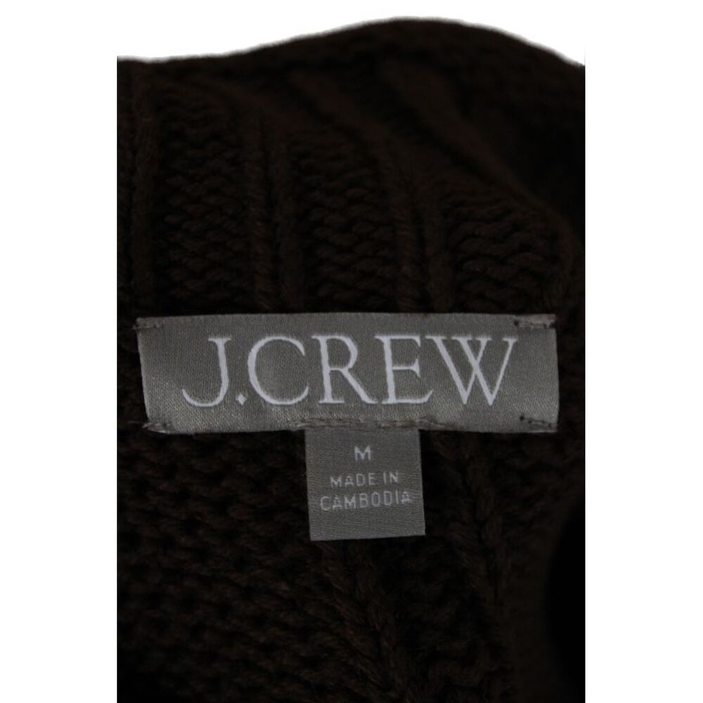 J Crew Women Brown Striped Cotton Mock Neck Pullover Sweater Size M - Picture 6 of 6